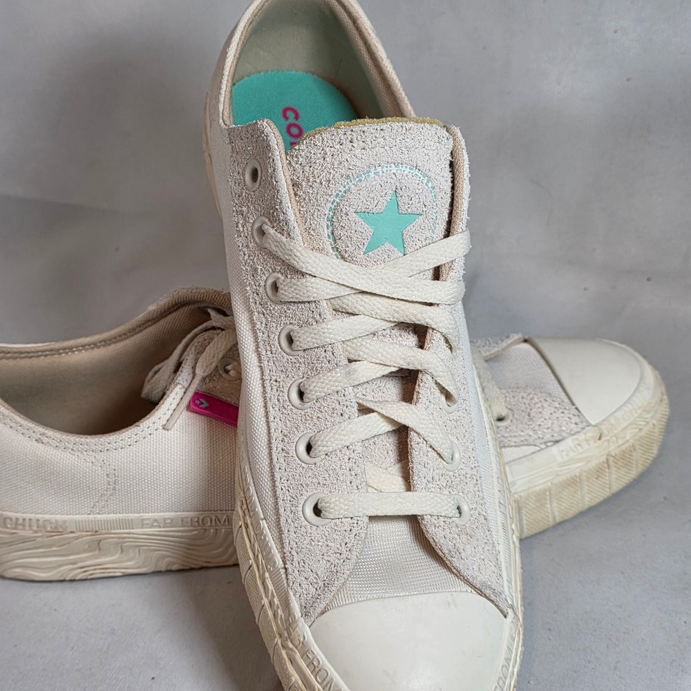 Converse Chuck Taylor Alt Star Weekend Low Egret White Pink Teal Mens 11 Shoes - Picture 5 of 9